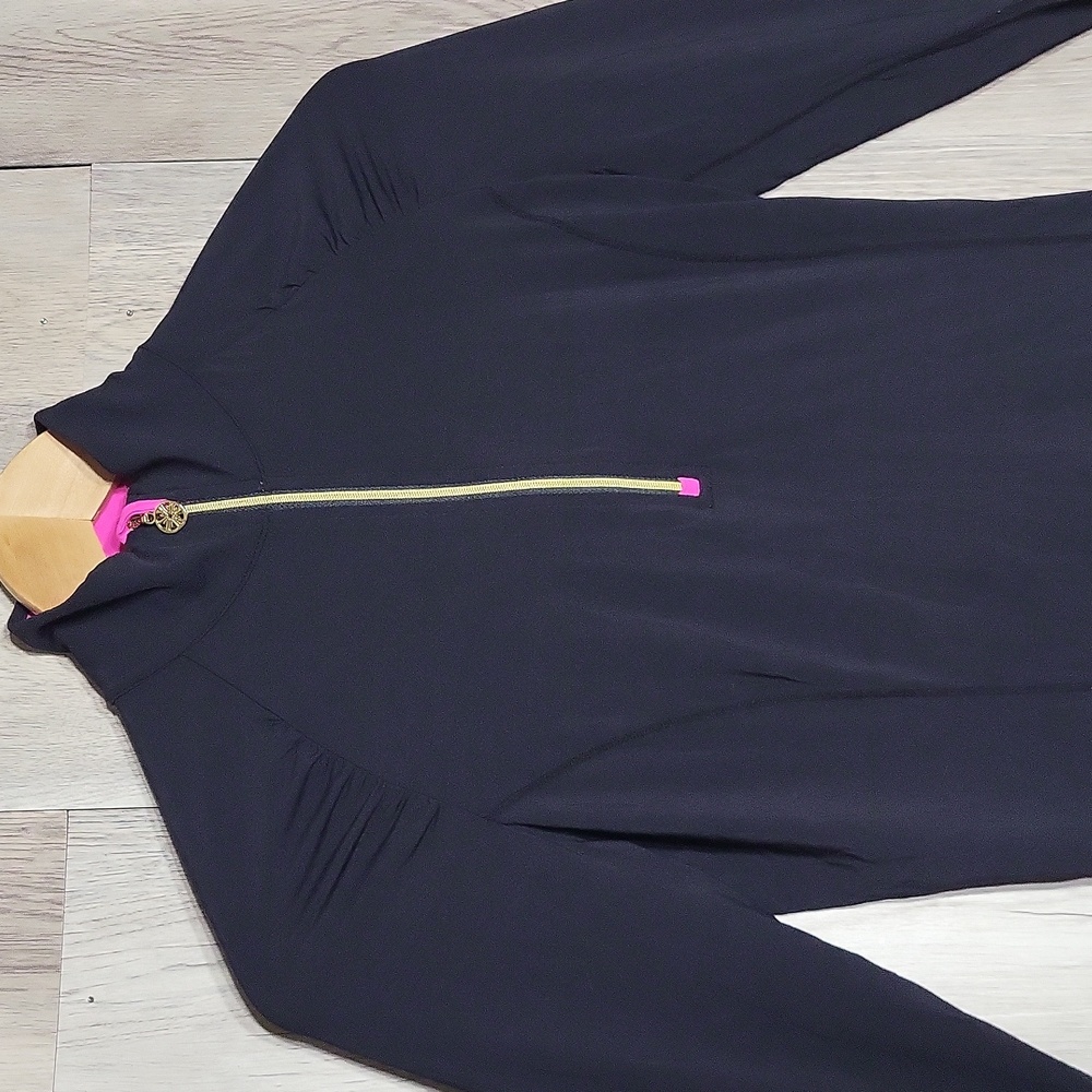 Lilly Pulizter Womens XS Justine Luxletic Half Zip Pullover‎ UPF 50 Onyx Fitted - Picture 3 of 9